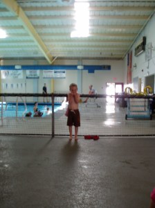 Owen's 1st swimming lesson
